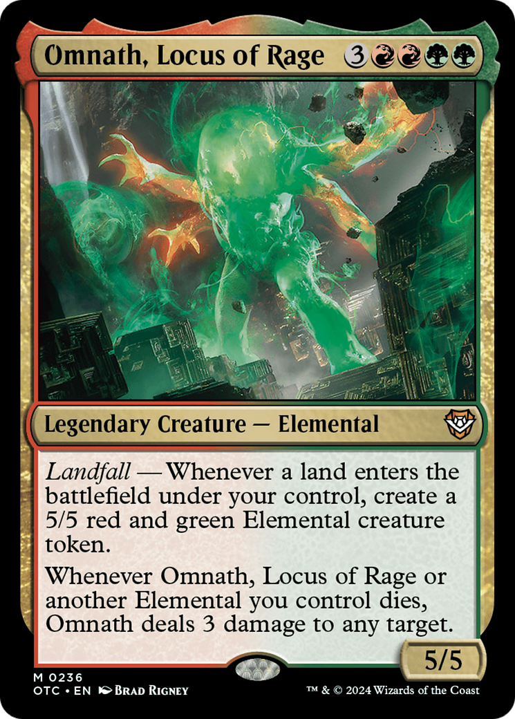 Omnath, Locus of Rage [Outlaws of Thunder Junction Commander] | Deep Dive Games St. Marys