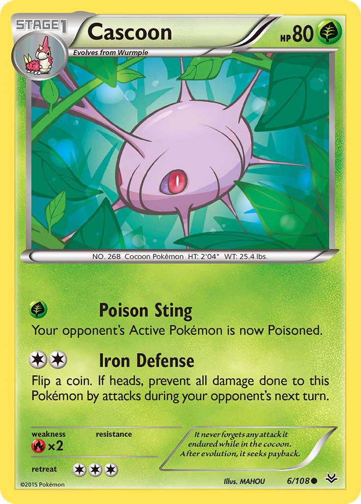 Cascoon (6/108) [XY: Roaring Skies] | Deep Dive Games St. Marys