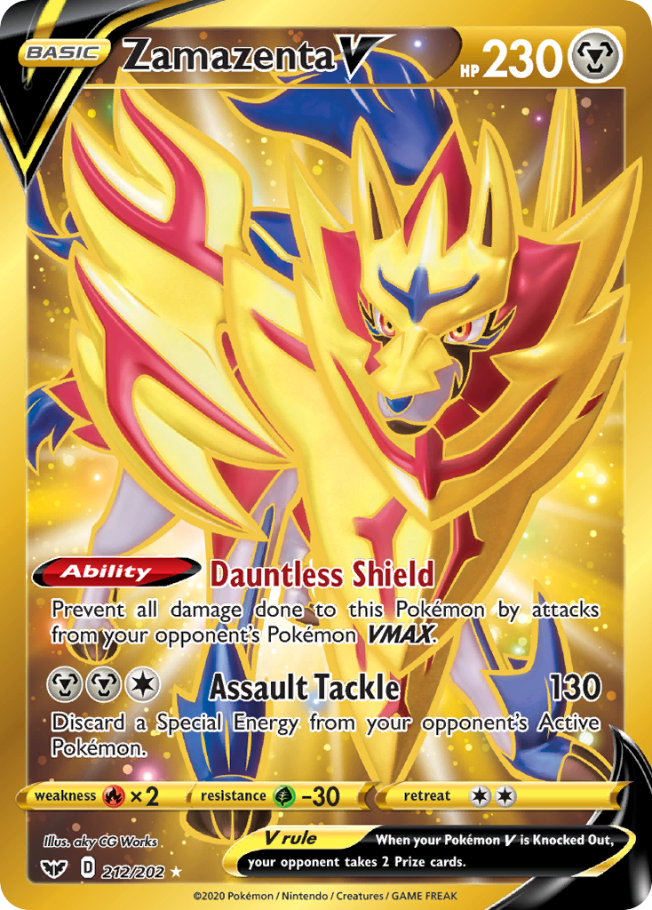 Zamazenta V (212/202) [Sword & Shield: Base Set] | Deep Dive Games St. Marys