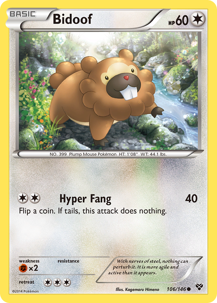 Bidoof (106/146) [XY: Base Set] | Deep Dive Games St. Marys