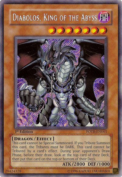 Diabolos, King of the Abyss [FOTB-EN061] Secret Rare | Deep Dive Games St. Marys