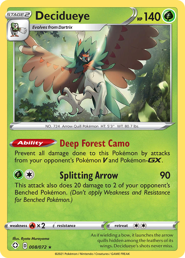 Decidueye (008/072) [Sword & Shield: Shining Fates] | Deep Dive Games St. Marys