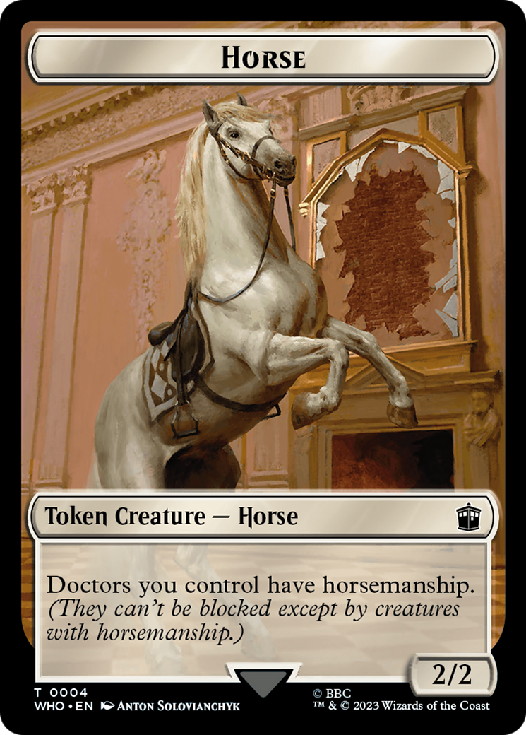 Horse // Cyberman Double-Sided Token [Doctor Who Tokens] | Deep Dive Games St. Marys