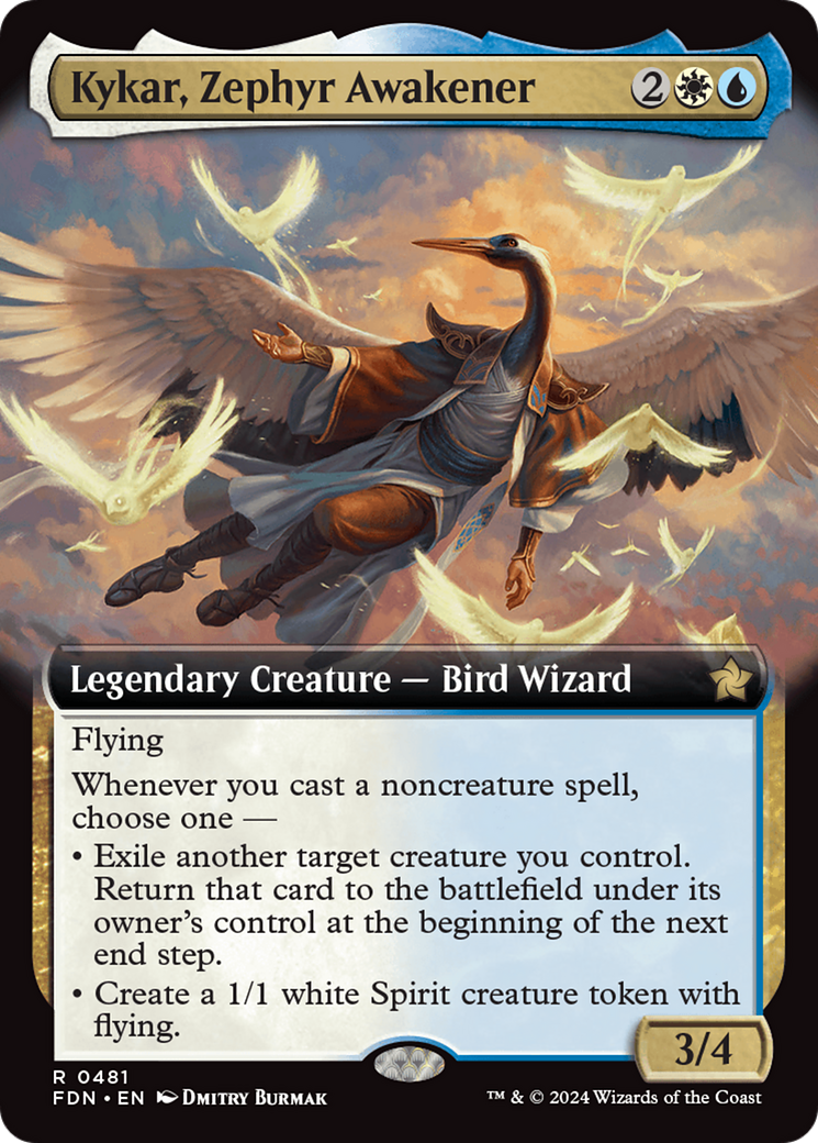 Kykar, Zephyr Awakener (Extended Art) [Foundations] | Deep Dive Games St. Marys