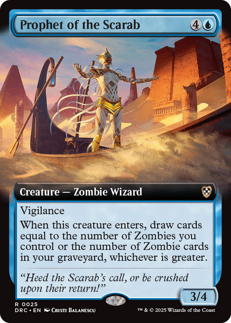 Prophet of the Scarab (Extended Art) [Aetherdrift Commander] | Deep Dive Games St. Marys