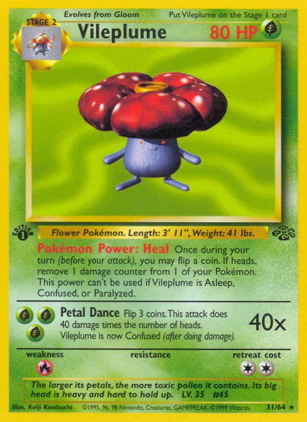 Vileplume (31/64) [Jungle 1st Edition] | Deep Dive Games St. Marys