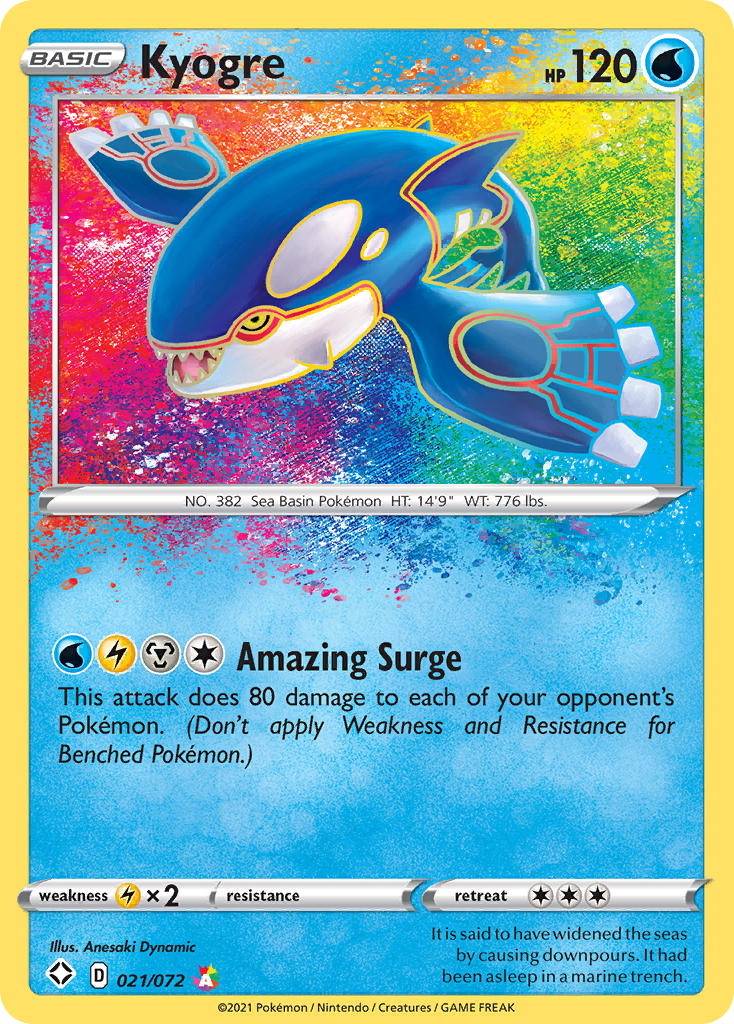 Kyogre (021/072) [Sword & Shield: Shining Fates] | Deep Dive Games St. Marys