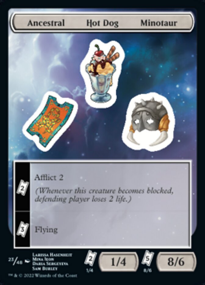 Ancestral Hot Dog Minotaur [Unfinity Stickers] | Deep Dive Games St. Marys