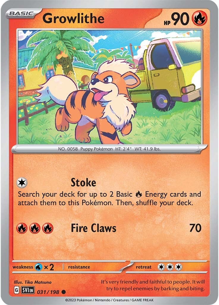 Growlithe (031/198) [Scarlet & Violet: Base Set] | Deep Dive Games St. Marys