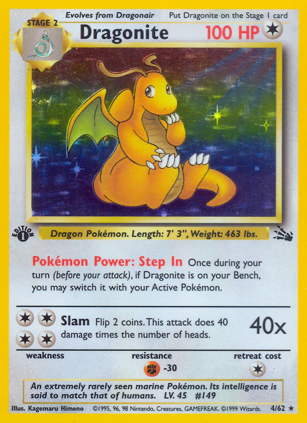 Dragonite (4/62) [Fossil 1st Edition] | Deep Dive Games St. Marys