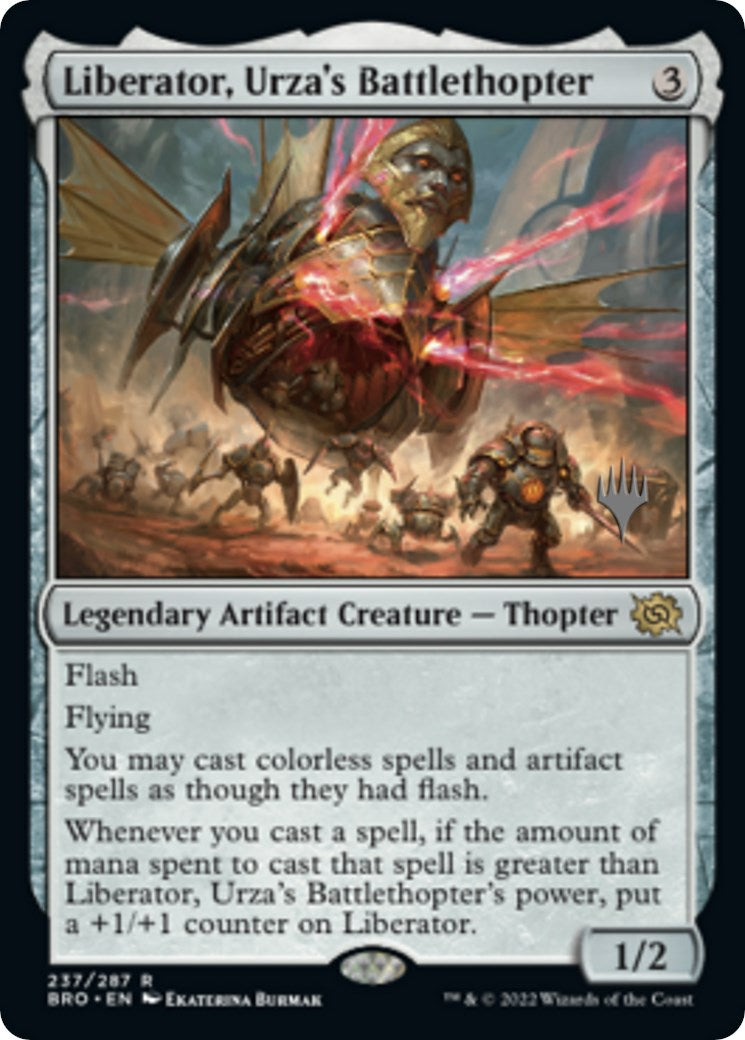 Liberator, Urza's Battlethopter (Promo Pack) [The Brothers' War Promos] | Deep Dive Games St. Marys