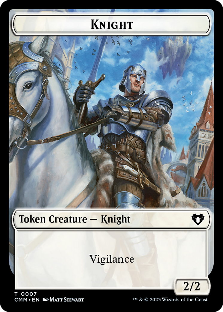 Human Soldier // Knight Double-Sided Token [Commander Masters Tokens] | Deep Dive Games St. Marys