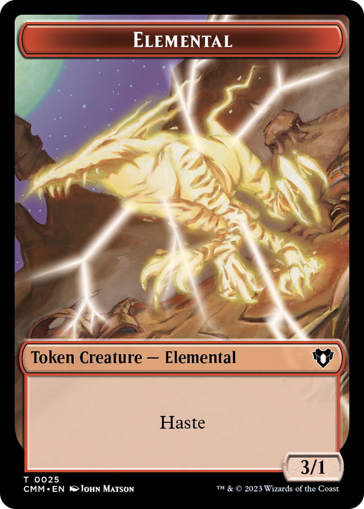 Elemental Token (25) [Commander Masters Tokens] | Deep Dive Games St. Marys