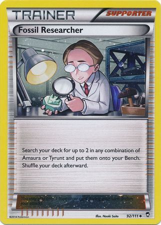 Fossil Researcher (92/111) (Cosmos Holo) [XY: Furious Fists] | Deep Dive Games St. Marys