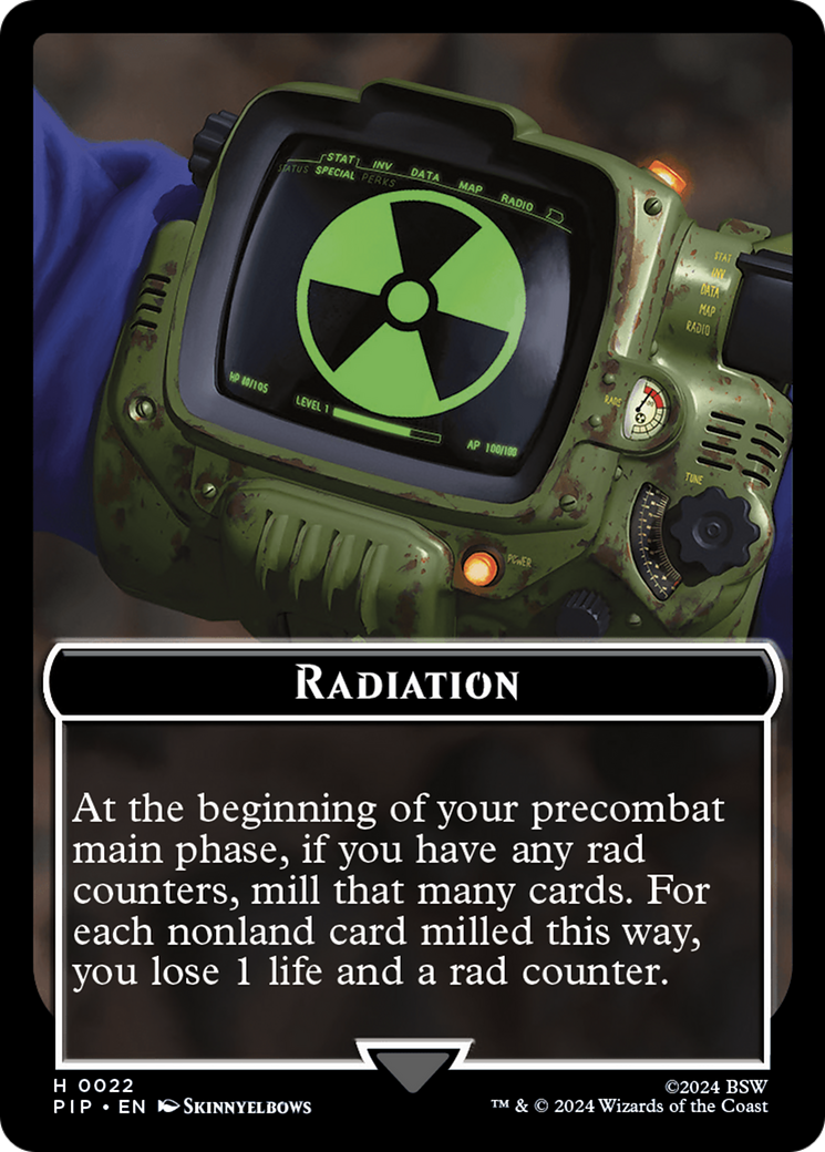 Radiation // Zombie Mutant Double-Sided Token [Fallout Tokens] | Deep Dive Games St. Marys