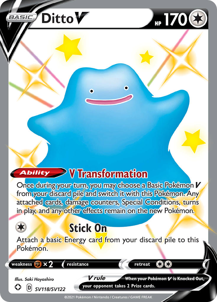 Ditto V (SV118/SV122) [Sword & Shield: Shining Fates] | Deep Dive Games St. Marys