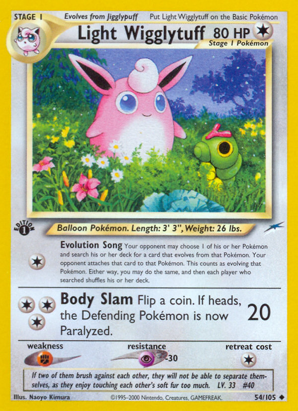 Light Wigglytuff (54/105) [Neo Destiny 1st Edition] | Deep Dive Games St. Marys