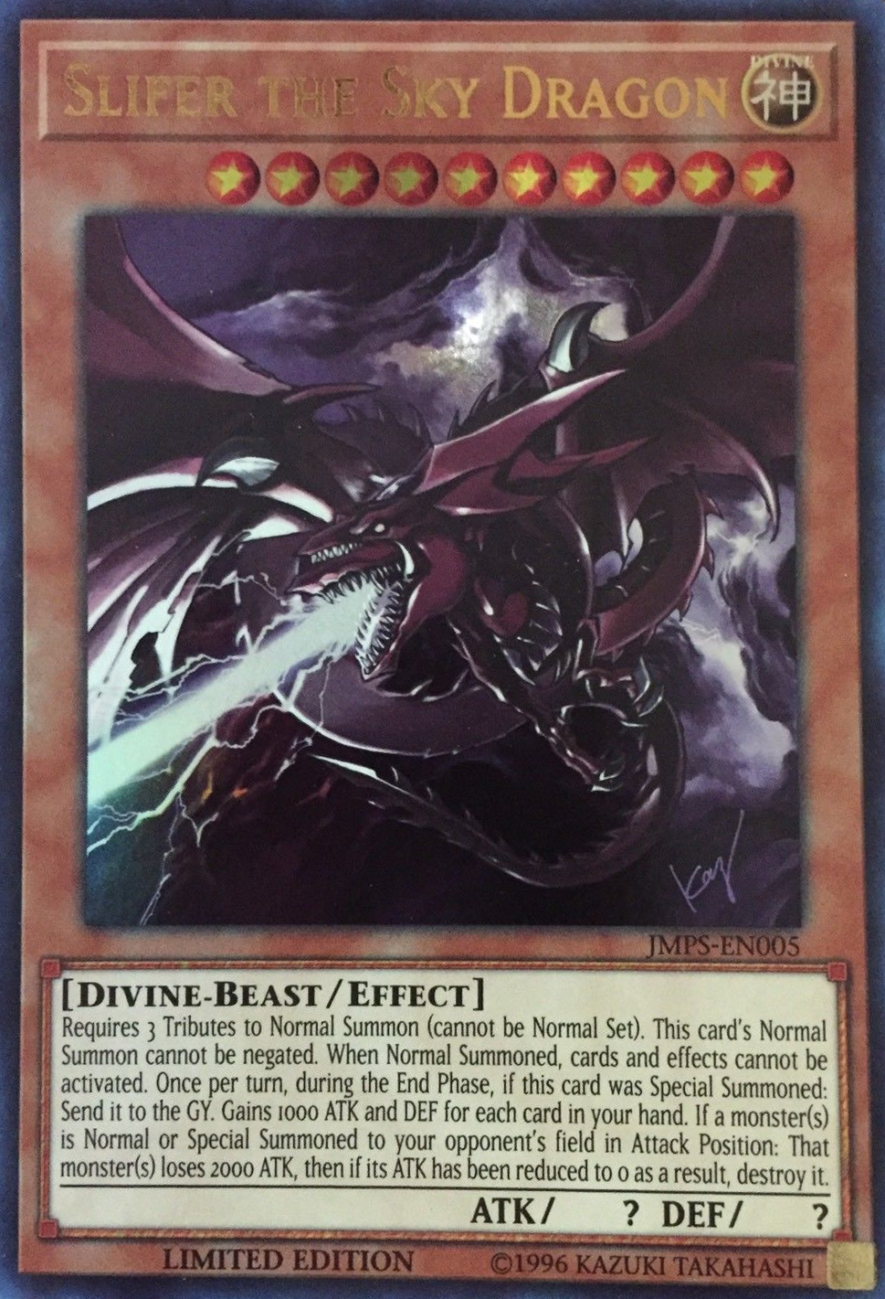 Slifer the Sky Dragon [JMPS-EN005] Ultra Rare | Deep Dive Games St. Marys