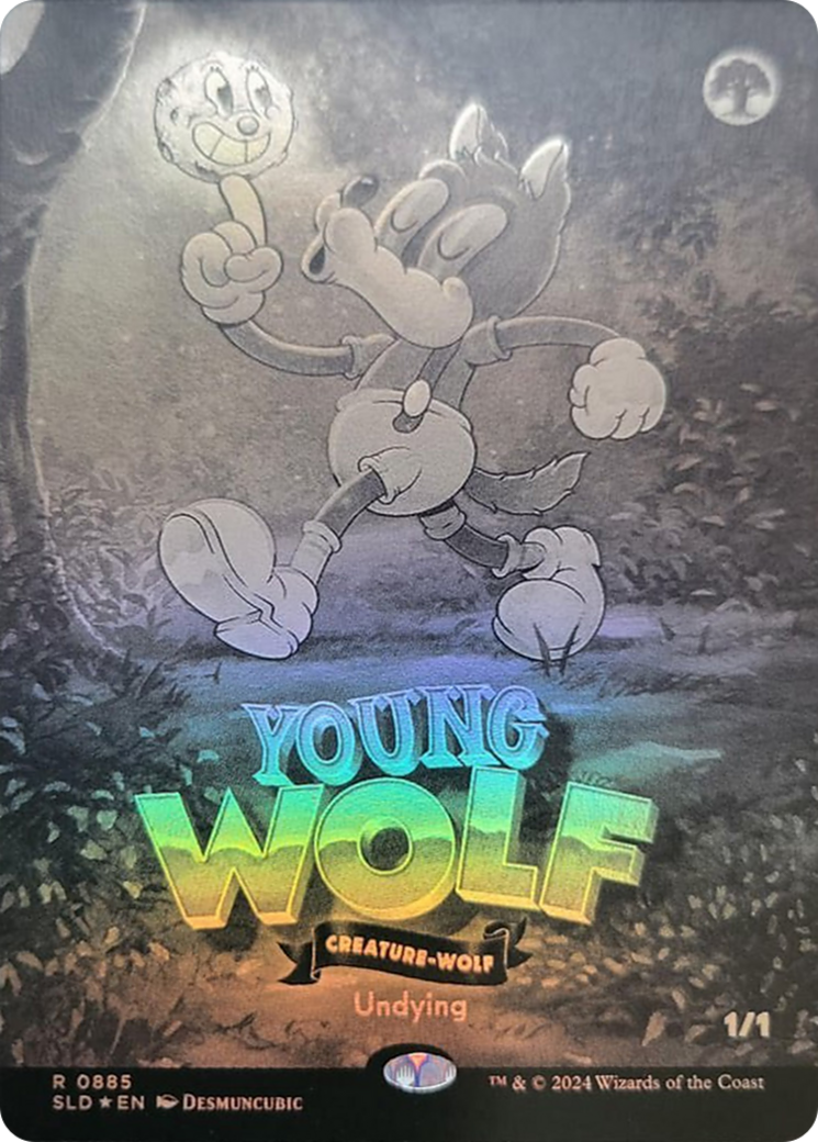 Young Wolf (Black & White Foil) [Secret Lair Drop Series] | Deep Dive Games St. Marys