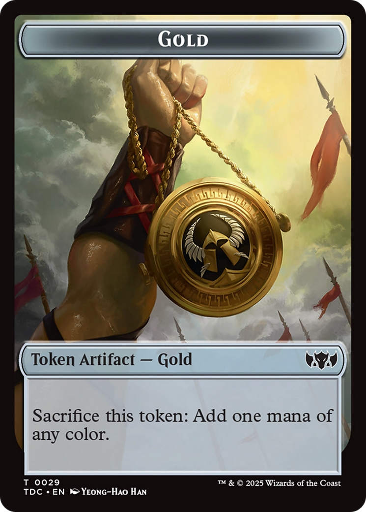 Elemental (0016) // Gold Double-Sided Token [Tarkir: Dragonstorm Commander Tokens] | Deep Dive Games St. Marys