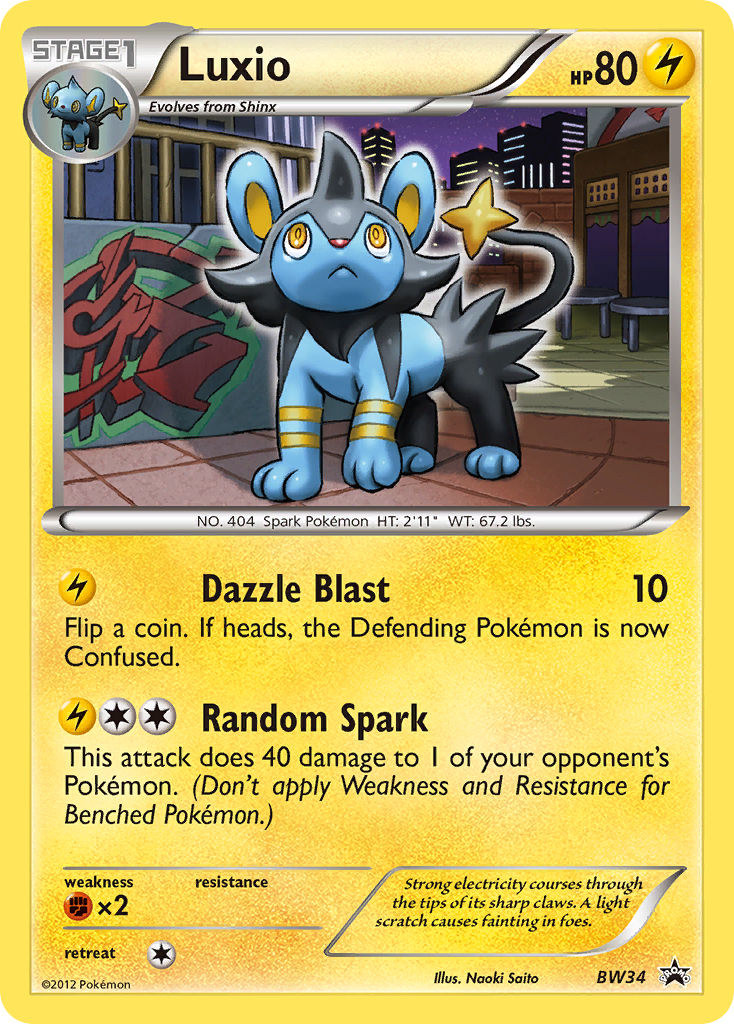 Luxio (BW34) [Black & White: Black Star Promos] | Deep Dive Games St. Marys