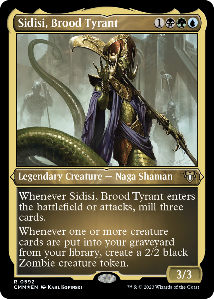 Sidisi, Brood Tyrant (Foil Etched) [Commander Masters] | Deep Dive Games St. Marys