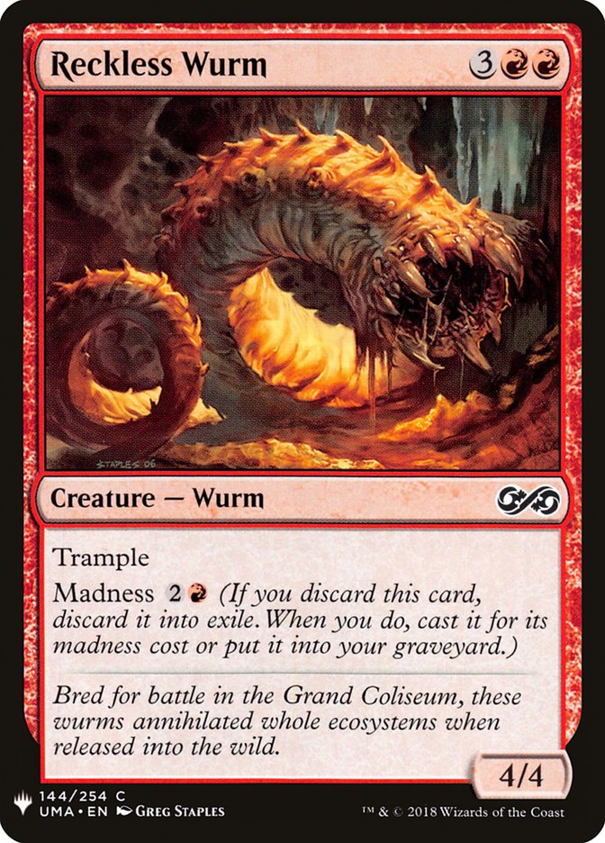 Reckless Wurm [Mystery Booster] | Deep Dive Games St. Marys