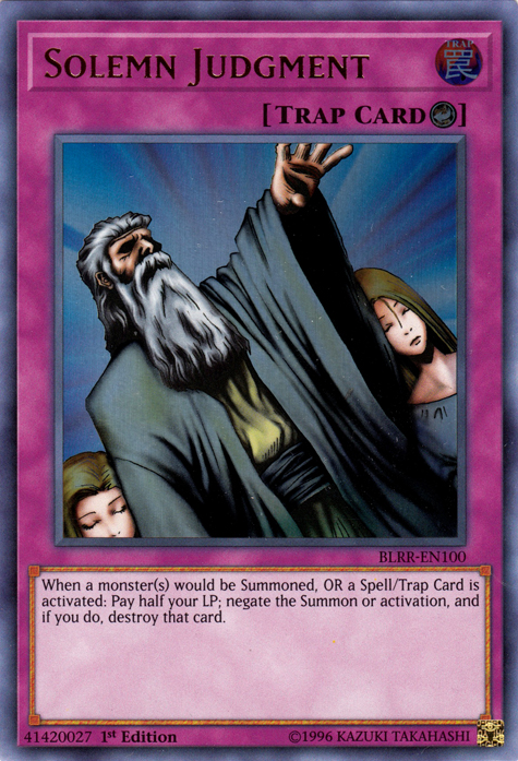 Solemn Judgment [BLRR-EN100] Ultra Rare | Deep Dive Games St. Marys