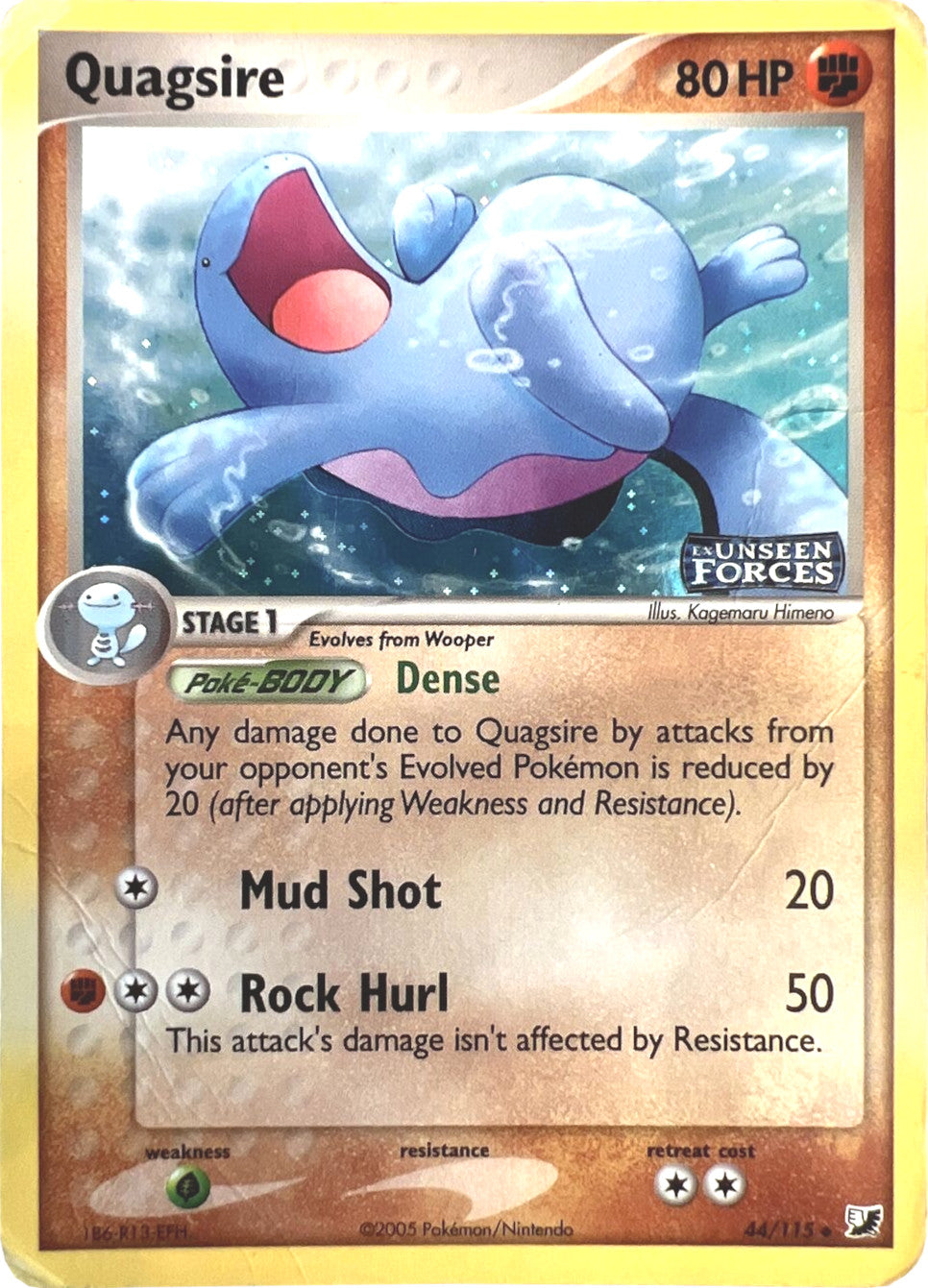 Quagsire (44/115) (Stamped) [EX: Unseen Forces] | Deep Dive Games St. Marys