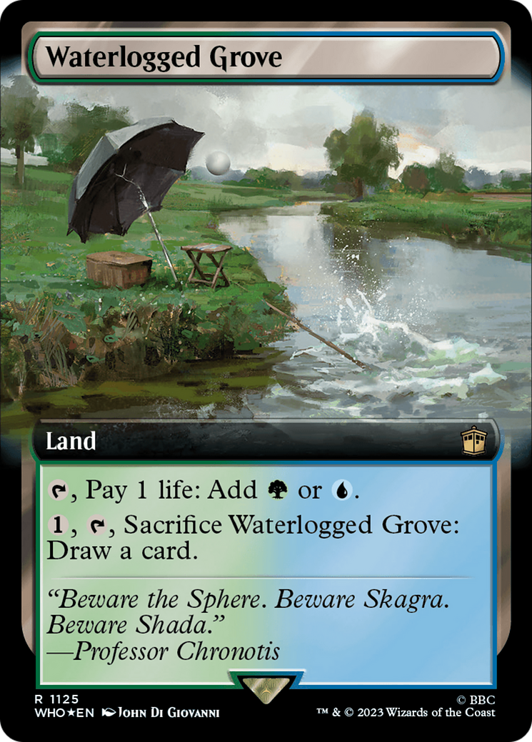 Waterlogged Grove (Extended Art) (Surge Foil) [Doctor Who] | Deep Dive Games St. Marys