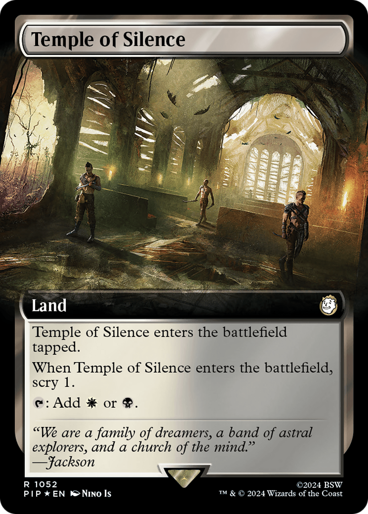 Temple of Silence (Extended Art) (Surge Foil) [Fallout] | Deep Dive Games St. Marys
