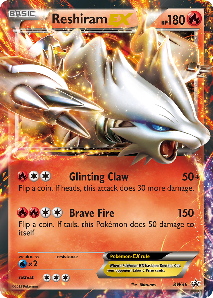 Reshiram EX (BW36) [Black & White: Black Star Promos] | Deep Dive Games St. Marys