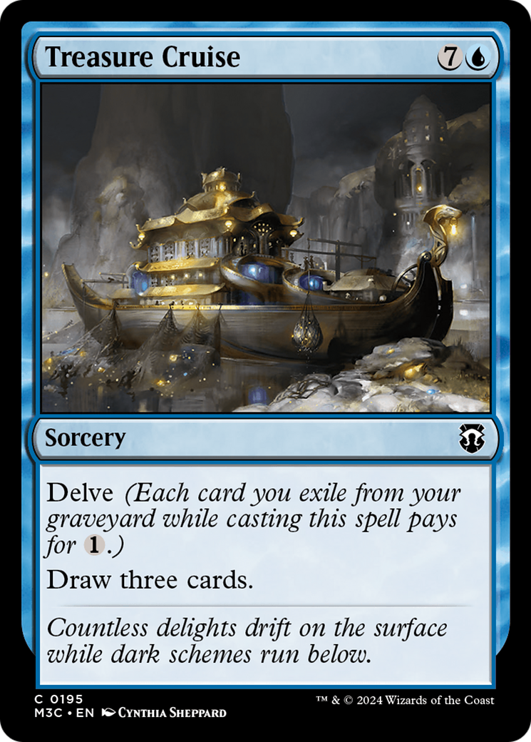 Treasure Cruise (Ripple Foil) [Modern Horizons 3 Commander] | Deep Dive Games St. Marys