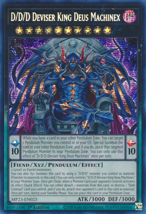 D/D/D Deviser King Deus Machinex [MP23-EN023] Prismatic Secret Rare | Deep Dive Games St. Marys