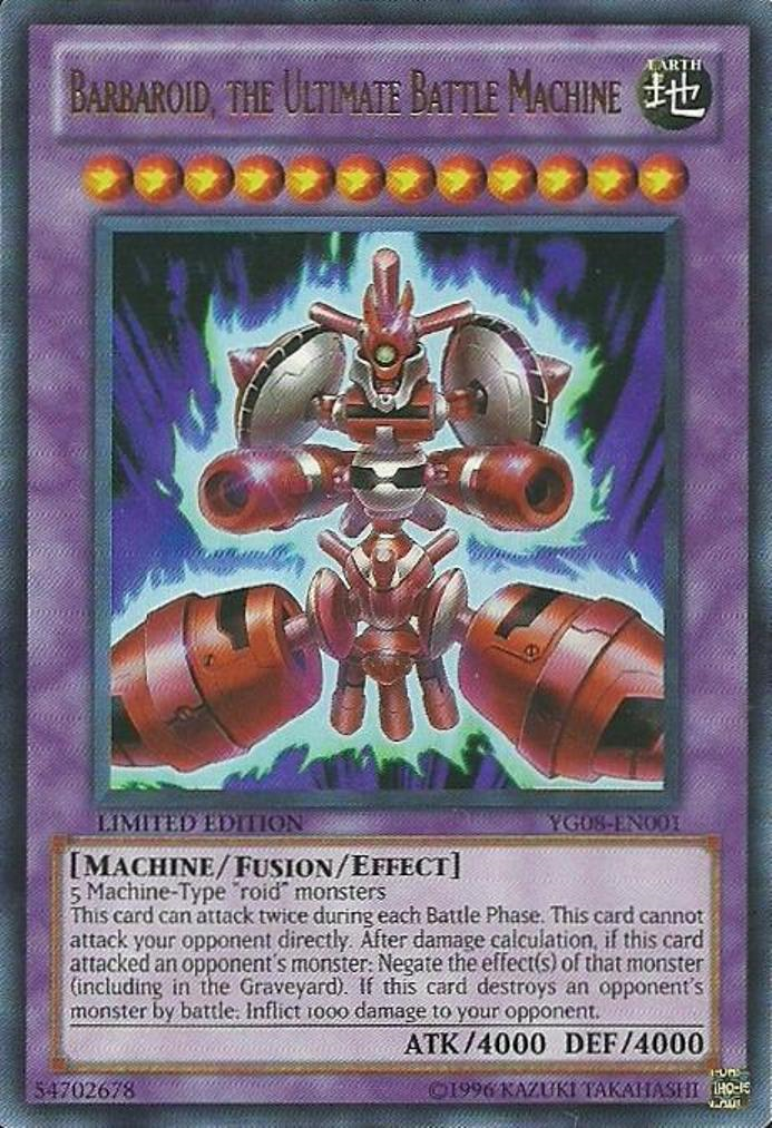 Barbaroid, the Ultimate Battle Machine [YG08-EN001] Ultra Rare | Deep Dive Games St. Marys