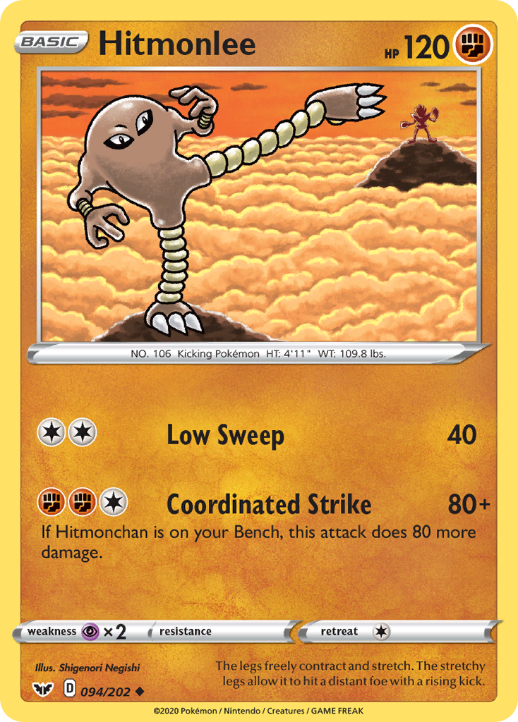 Hitmonlee (094/202) [Sword & Shield: Base Set] | Deep Dive Games St. Marys