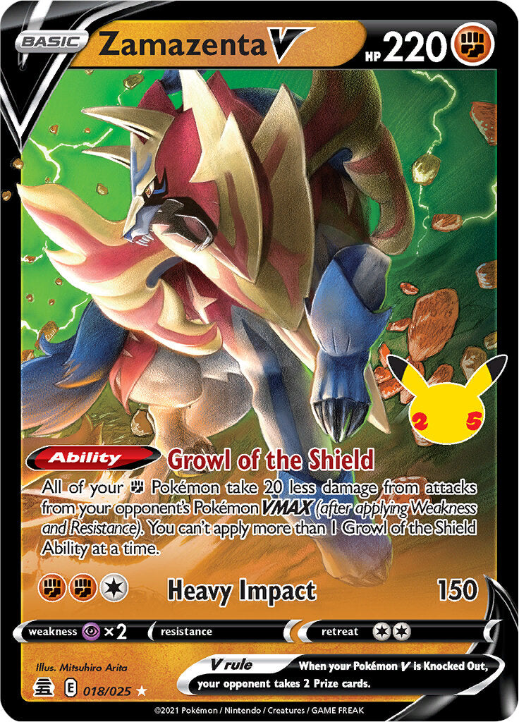 Zamazenta V (018/025) [Celebrations: 25th Anniversary] | Deep Dive Games St. Marys