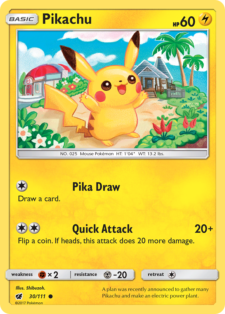 Pikachu (30/111) [Sun & Moon: Crimson Invasion] | Deep Dive Games St. Marys