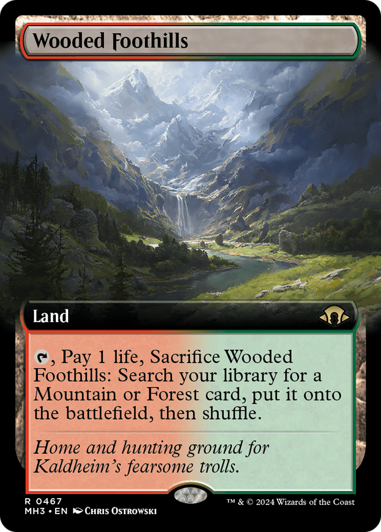 Wooded Foothills (Extended Art) [Modern Horizons 3] | Deep Dive Games St. Marys