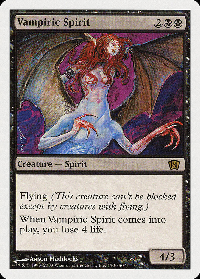 Vampiric Spirit (8th Edition) [Oversize Cards] | Deep Dive Games St. Marys