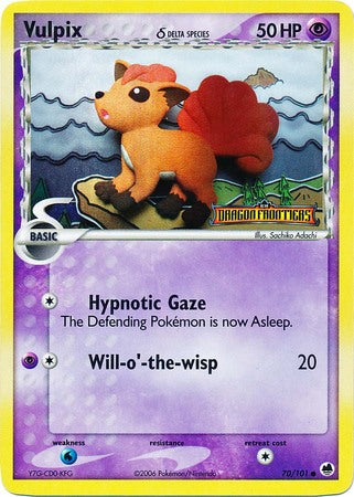 Vulpix (70/101) (Delta Species) (Stamped) [EX: Dragon Frontiers] | Deep Dive Games St. Marys