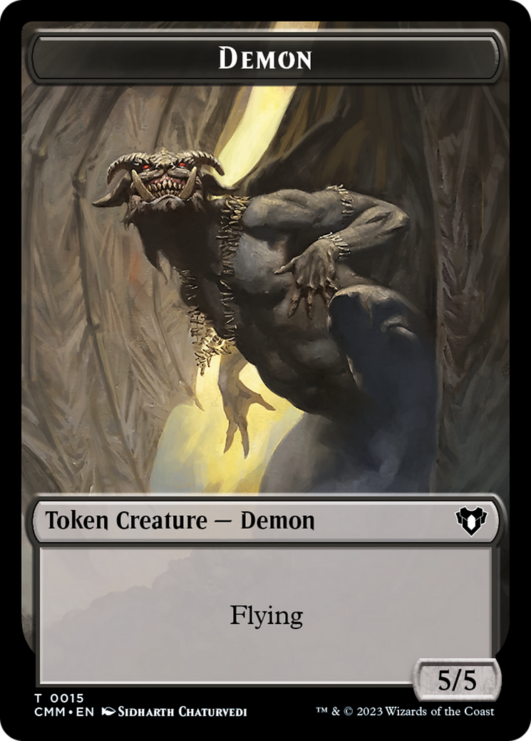 Eldrazi Spawn // Demon Double-Sided Token [Commander Masters Tokens] | Deep Dive Games St. Marys