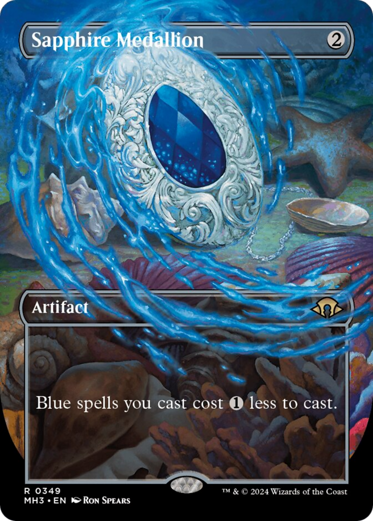 Sapphire Medallion (Borderless) [Modern Horizons 3] | Deep Dive Games St. Marys