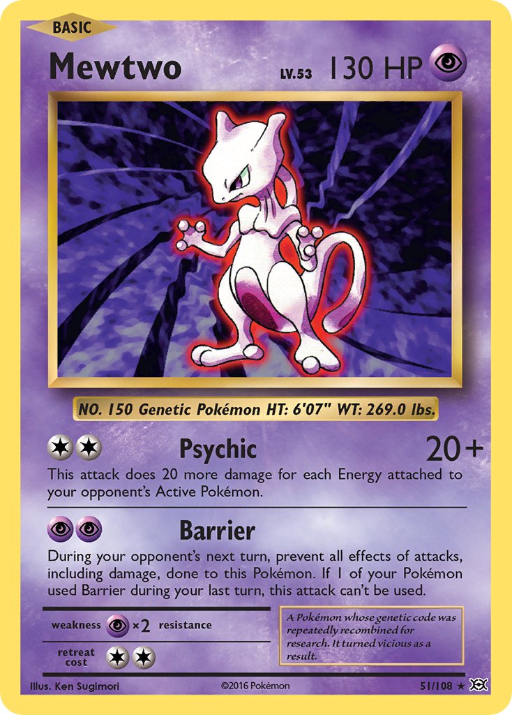 Mewtwo (51/108) (Theme Deck Exclusive) [XY: Evolutions] | Deep Dive Games St. Marys