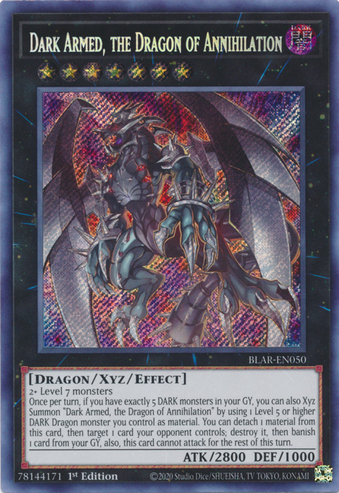 Dark Armed, the Dragon of Annihilation [BLAR-EN050] Secret Rare | Deep Dive Games St. Marys