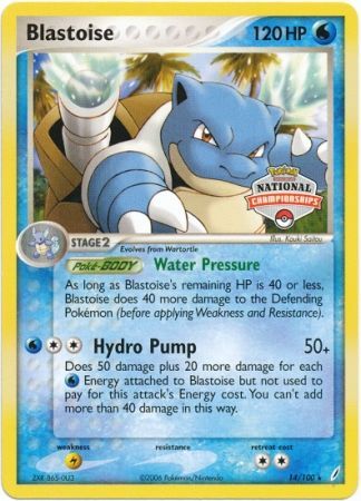 Blastoise (14/100) (National Championship Promo) [EX: Crystal Guardians] | Deep Dive Games St. Marys