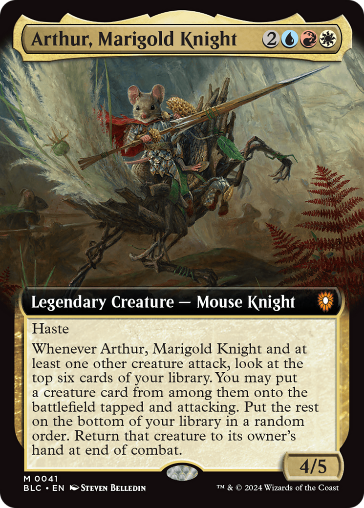 Arthur, Marigold Knight (Extended Art) [Bloomburrow Commander] | Deep Dive Games St. Marys