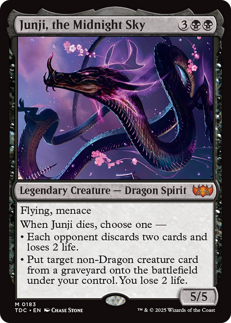 Junji, the Midnight Sky [Tarkir: Dragonstorm Commander] | Deep Dive Games St. Marys