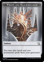 Soldier // Wrenn and Realmbreaker Emblem Double-Sided Token [March of the Machine Tokens] | Deep Dive Games St. Marys