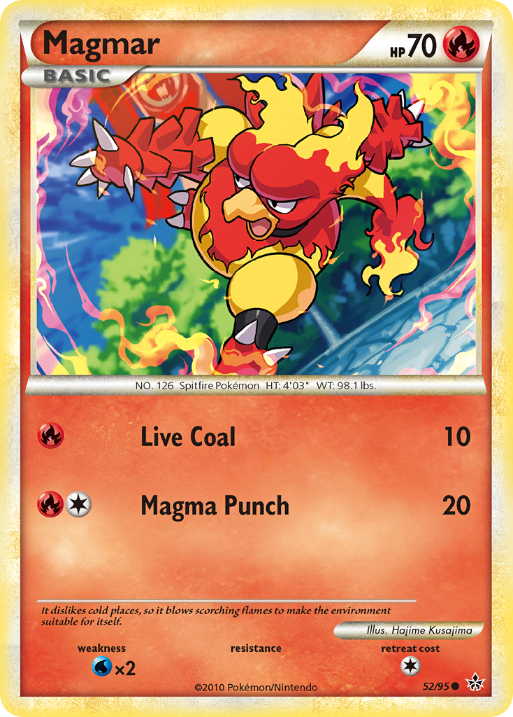 Magmar (52/95) [HeartGold & SoulSilver: Unleashed] | Deep Dive Games St. Marys